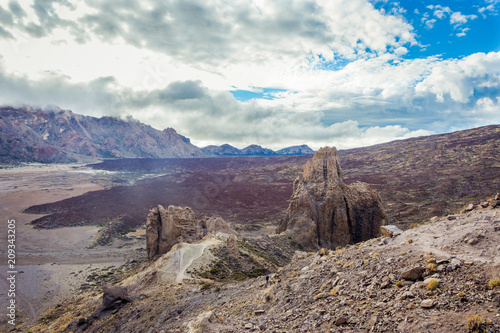 Volcanic landscape around Teide  Tenerife