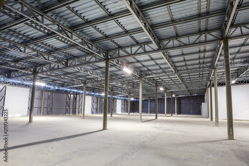 empty storage room  warehouse or hangar