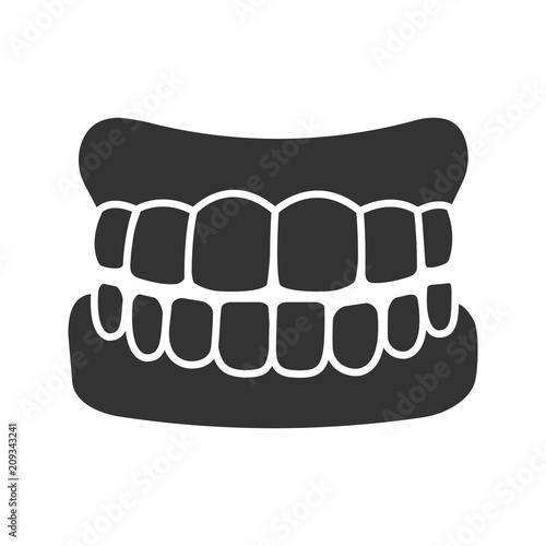 Dentures glyph icon