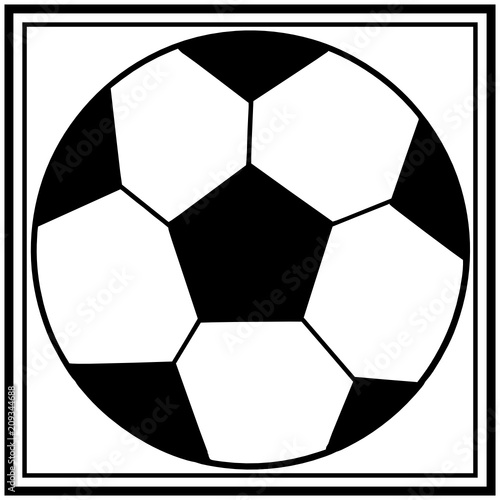 Soccer ball in a frame  