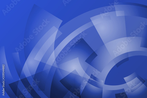 Geometric blue background with arc lines