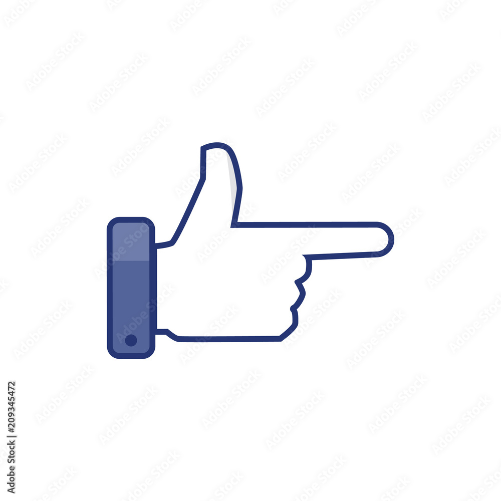 Hand icon, forefinger icon. Flat design Hand icon, forefinger icon. Flat design