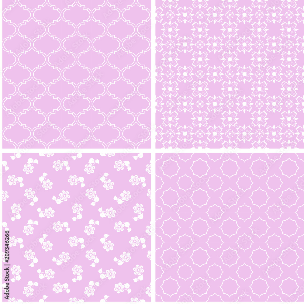 Chic different seamless patterns.