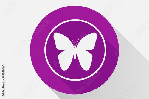 Icono rosa de una mariposa.