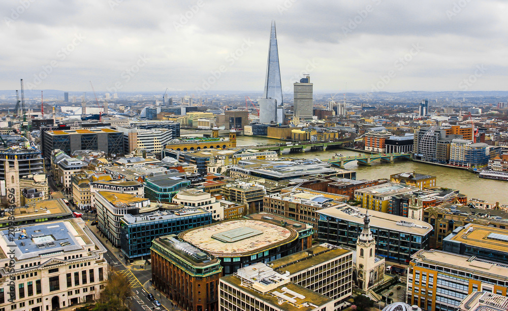 Panoramic view of London, UK.