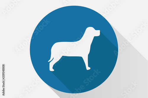 Icono azul de un perro.