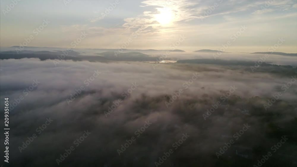 Foggy Sunrise in Brewster Upstate New York Stock Video | Adobe Stock