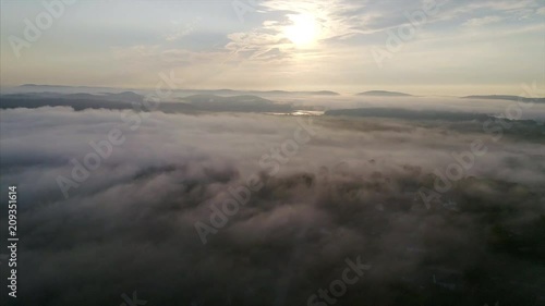 Foggy Sunrise in Brewster Upstate New York 