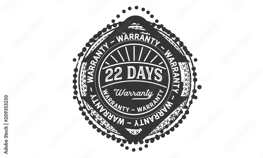 Fototapeta premium 22 days warranty icon stamp