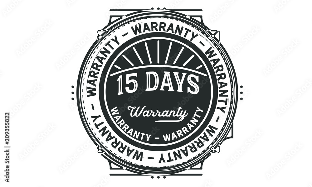 Fototapeta premium 15 days warranty icon stamp