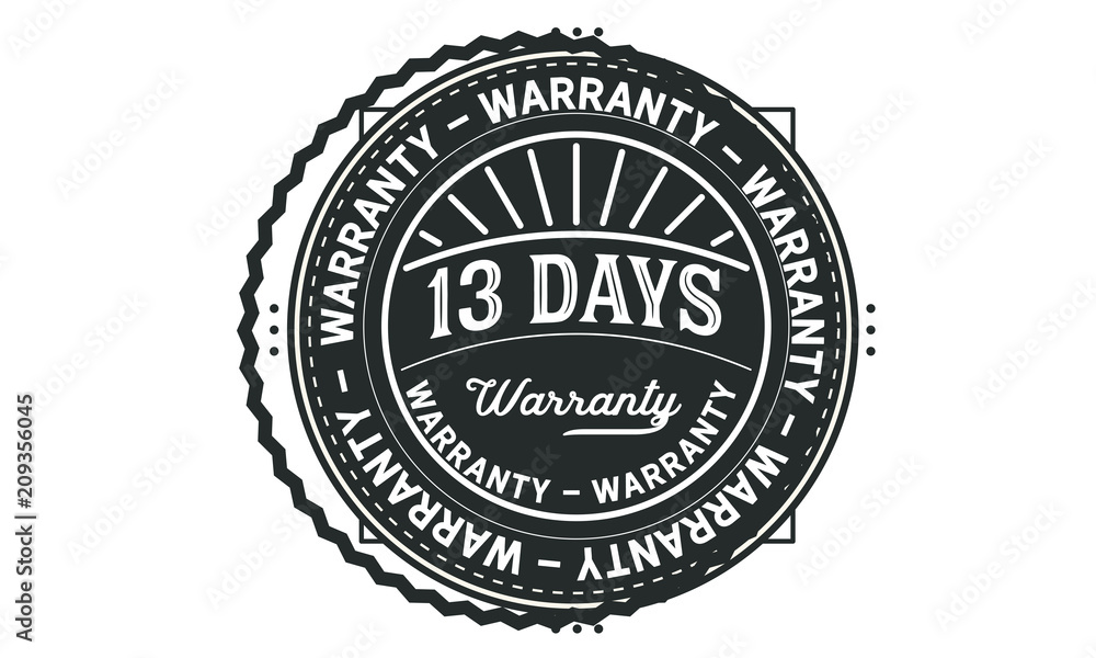 Obraz premium 13 days warranty icon stamp