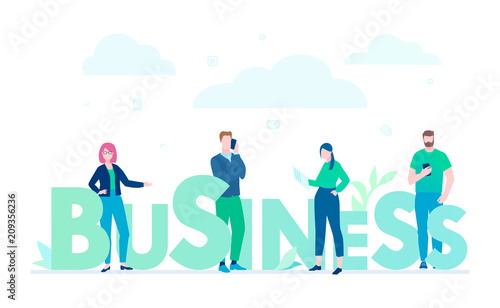 Business - flat design style colorful illustration