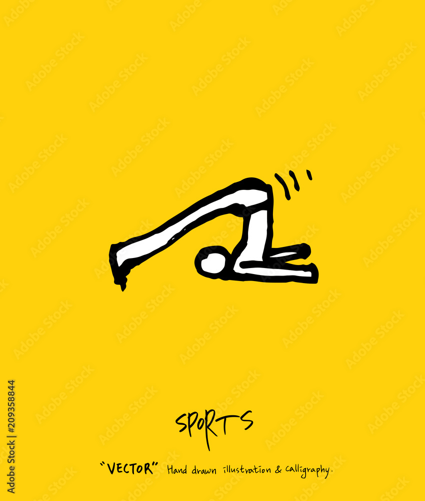 스포츠 포스터 / 손으로 그린 스포츠 그림