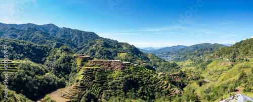 Panoramic view of the beautiful rice terraces of Banuae, Philippines