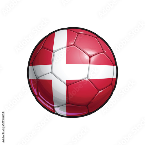 Wallpaper Mural Danish Flag Football - Soccer Ball