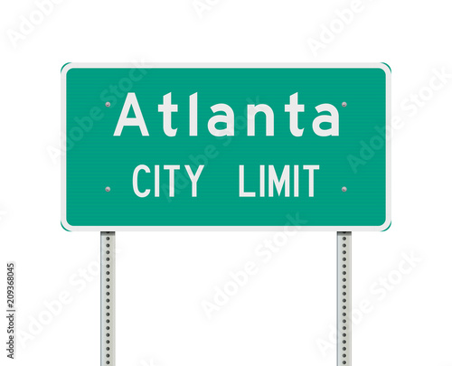 Atlanta City Limit road sign