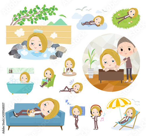 blond hair business women_relax