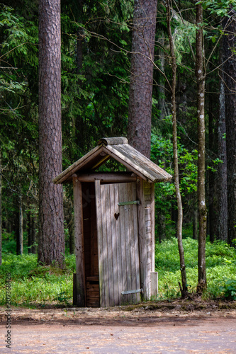 details of old wooden toilet in latvian countryside © Martins Vanags