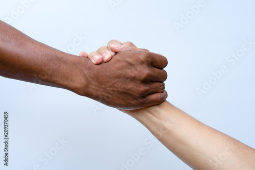 Helping hands, Rescue gesture. clipping path.