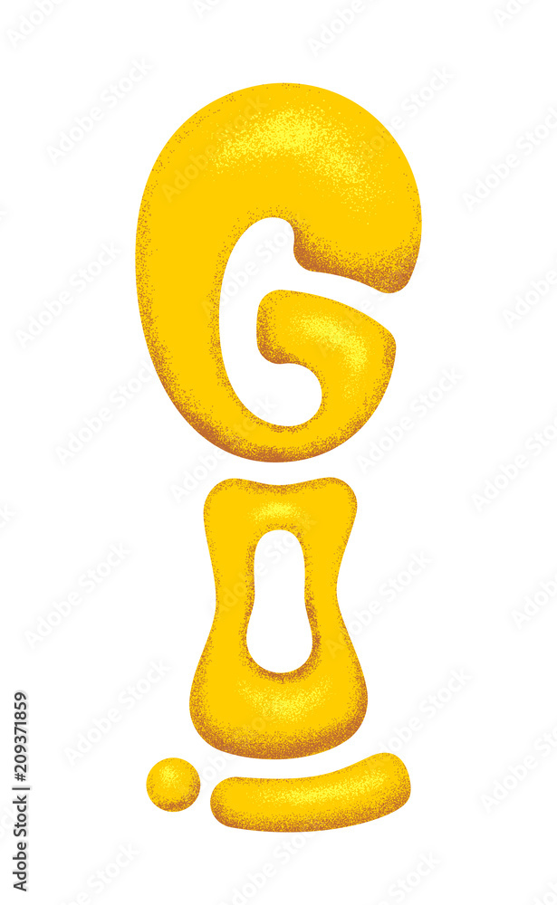 Hand lettering Go in the form of a golden statuette Hand lettering Go in the form of a golden statuette