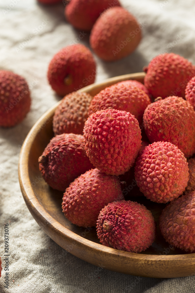 Raw Red Organic Lychee Fruit Raw Red Organic Lychee Fruit