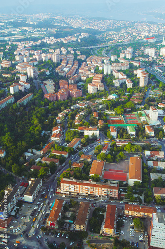 Fototapeta Naklejka Na Ścianę i Meble -  Panorama of city from height of skyscraper