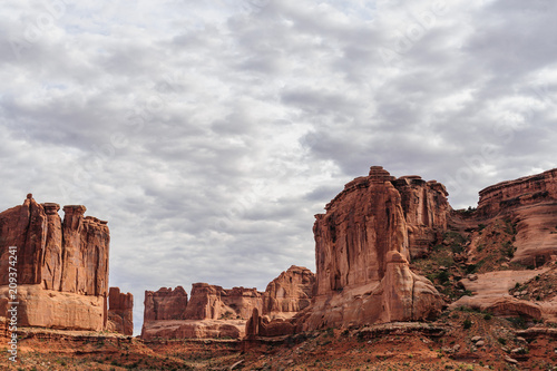 Delicate rock formations in Arches National Park  USA