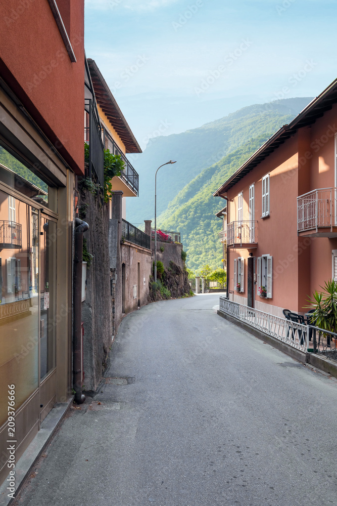 holidays in Italy - Little beautiful town near the most  beautiful lake in Italy, Lago di Como. Lombardy, Italy