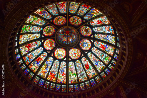 Stunning stained glass dome