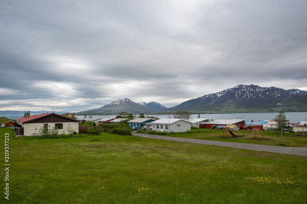 Village of Hrisey in Iceland