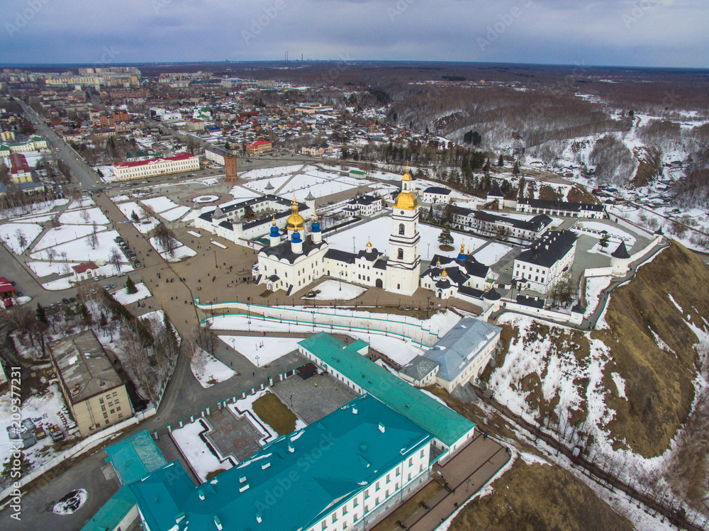 Obraz premium The Tobolsk Kremlin is the first stone Kremlin in Siberia