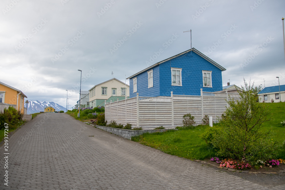 Village of Hrisey in Iceland