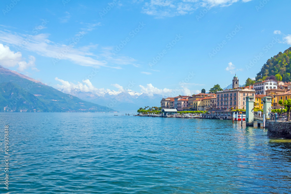 beautiful Lago di Como - panorama of Bellagio town. North of Italy, Lombardy

