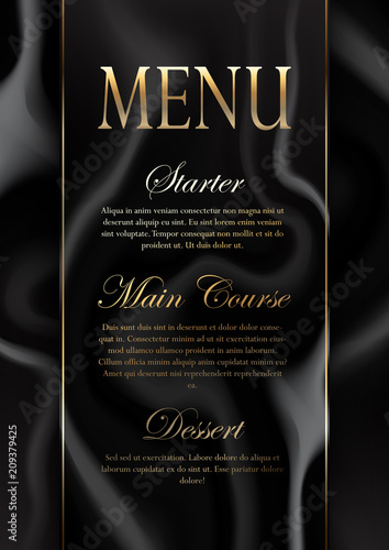 Elegant marble texture menu design