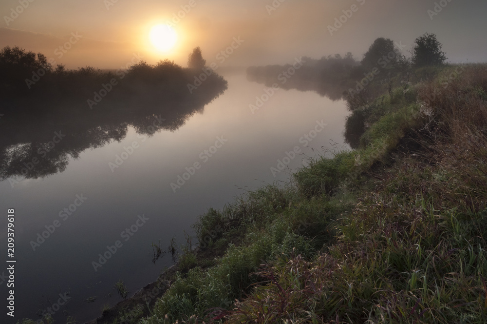 Dawn by the river