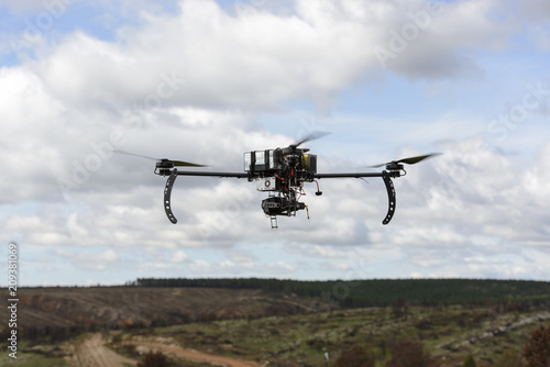 Fototapeta Naklejka Na Ścianę i Meble -  Long endurance drone prototype flying on a test session