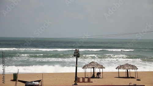 Sea beach in Puri Orrisa, India photo