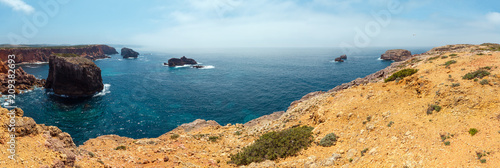 Summer Atlantic rocky coast (Algarve, Portugal).