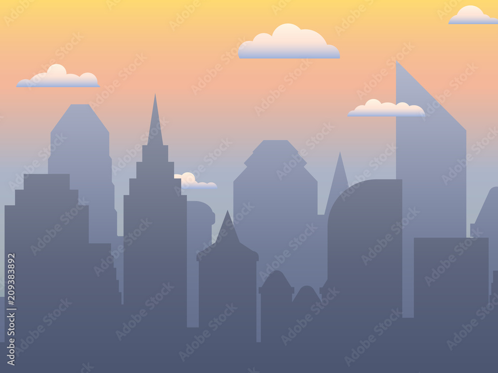 City skyline. Abstract vector background City skyline. Abstract vector background