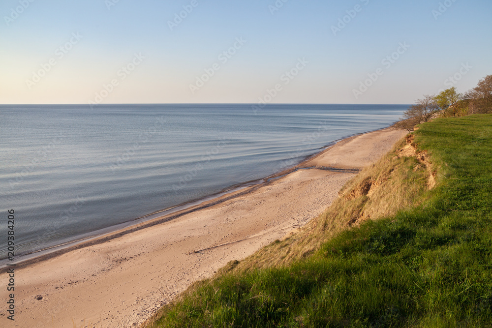 View to the coastline of Baltic sea.