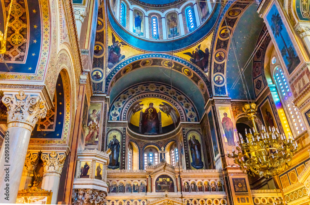 Metropolitan Basilica Dome Greek Orthodox Cathedral Athens Greece