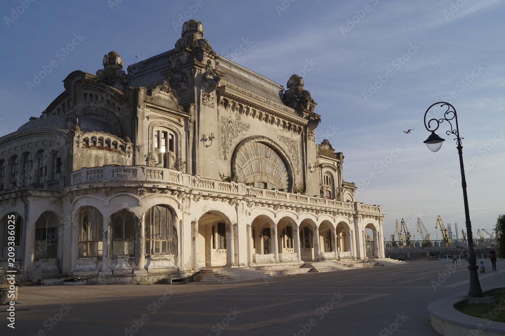 Casino historic building,  symbol of the Constanta city, Romania
