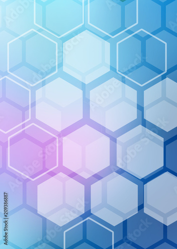 Fototapeta Naklejka Na Ścianę i Meble -  Abstract colorful background of hexagonal shapes in the form of honeycombs