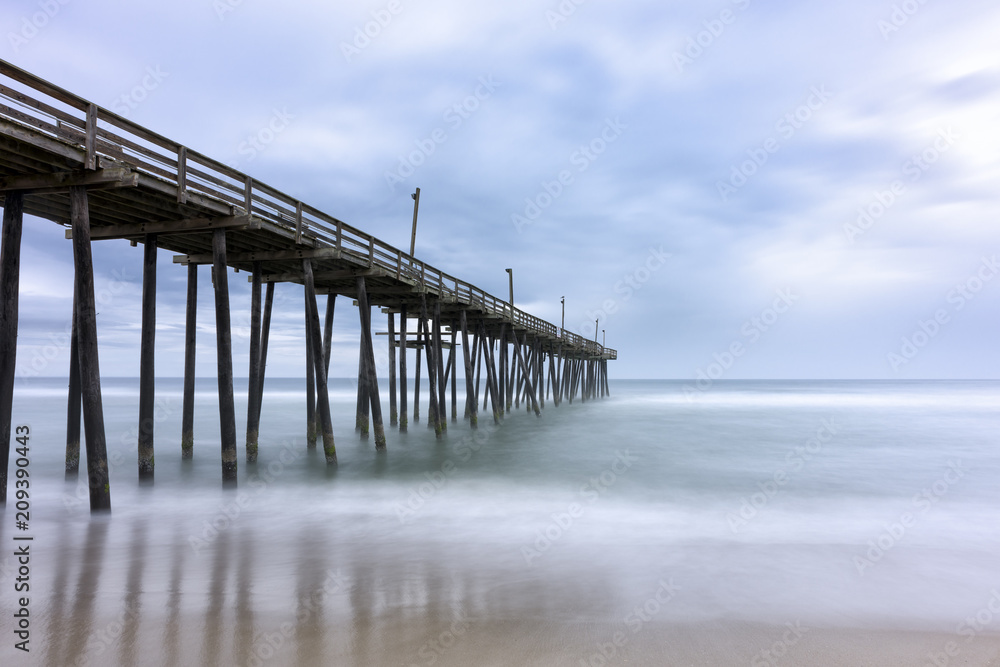 Pier in North Carolina with Pastel Colored Sky