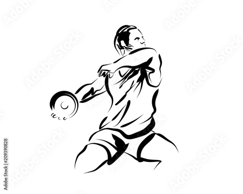 Vector sketch thrower disc