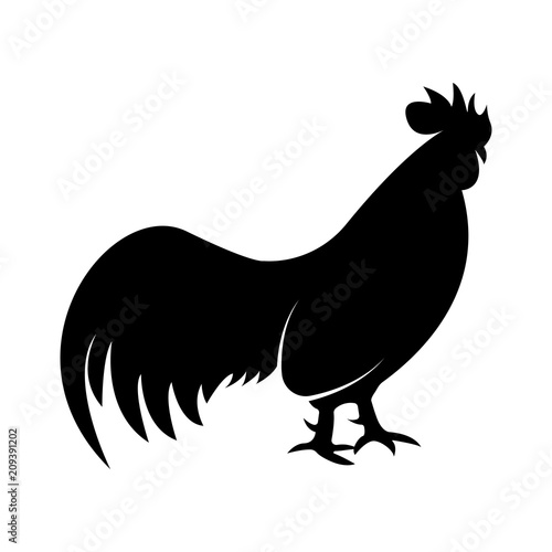 Vector image of the cock silhouette