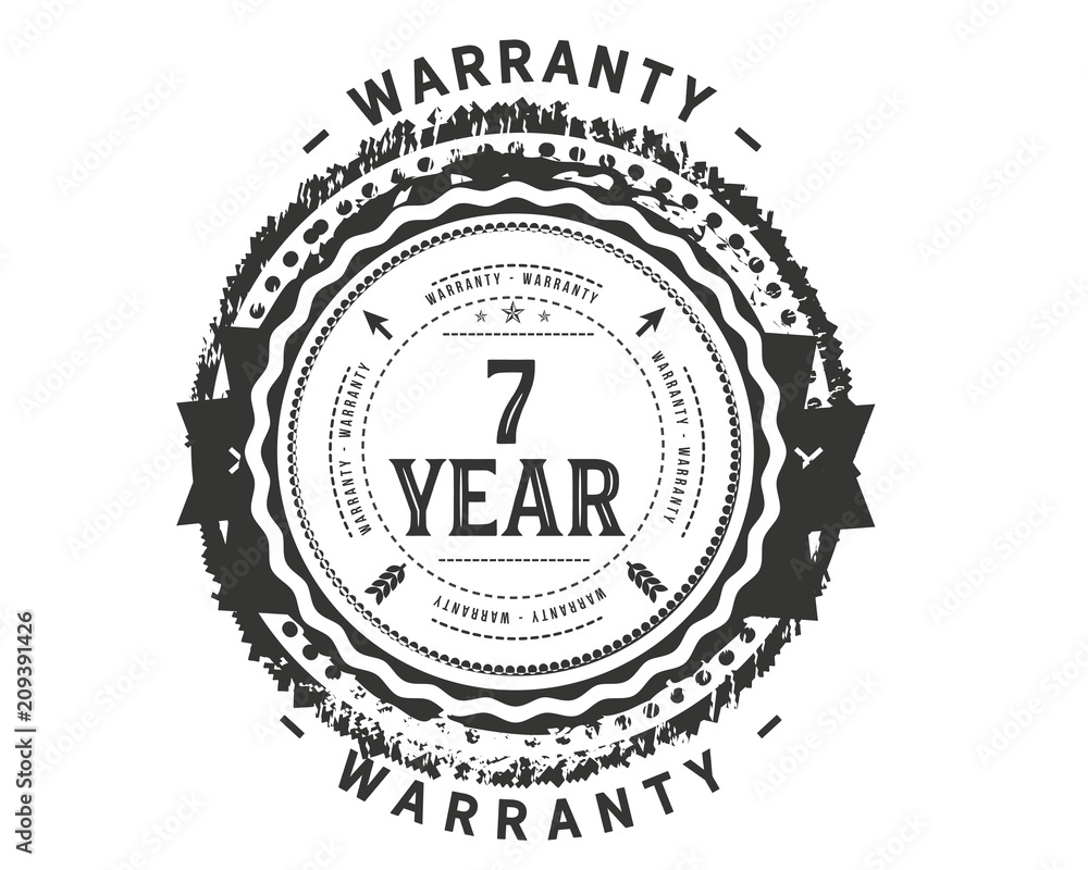 7 years warranty icon stamp 7 years warranty icon stamp