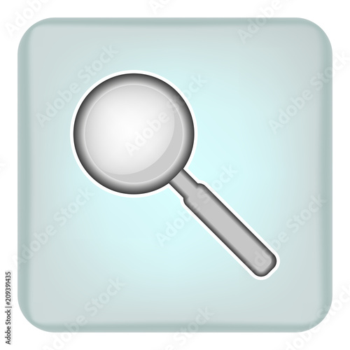 Vector image of the search button. Icon of magnifying glass