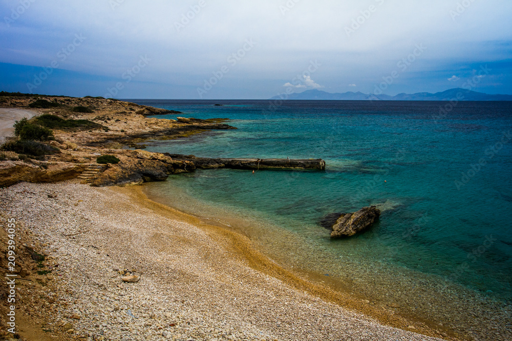 Empty beautiful beach on Koufonisia, Greece