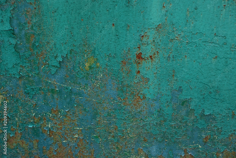 green metal texture from an old rusty wall Stock Photo | Adobe Stock